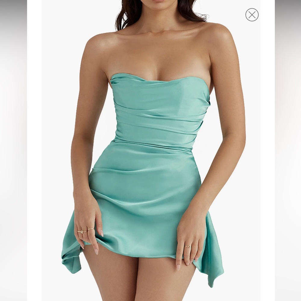 House of CB Size S strapless minidress; mint green; worn once